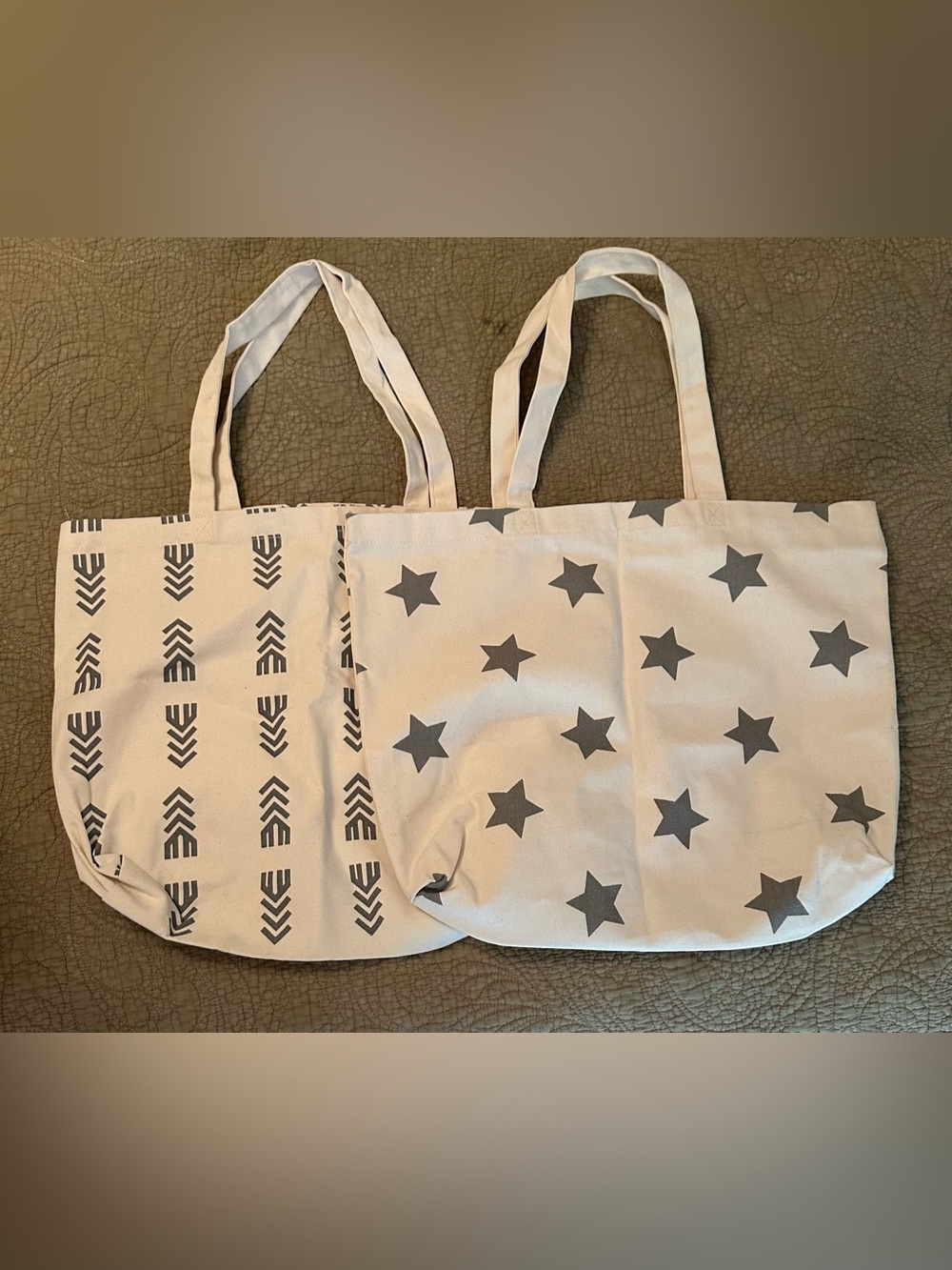 Set of 2 canvas tote bags • large